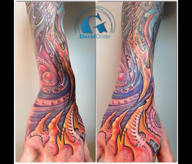 tatouage,biomecanique,organique,main